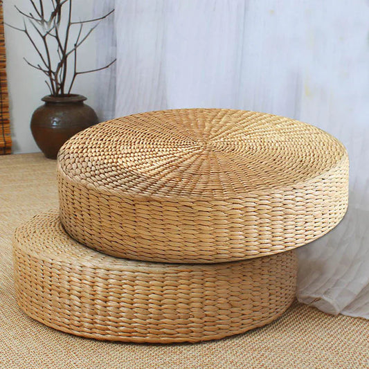 Floor Pillow Eco-Friendly Round Straw Cushion