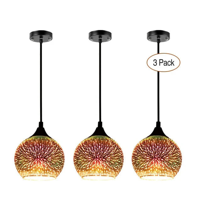 Modern 3D Colorful Nordic Starry Sky Hanging Glass Light